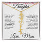 To My Daughter | Birth Month Flower Name Necklace