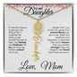 To My Daughter | Birth Month Flower Name Necklace