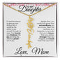 To My Daughter | Birth Month Flower Name Necklace