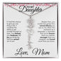 To My Daughter | Birth Month Flower Name Necklace