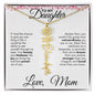 To My Daughter | Birth Month Flower Name Necklace