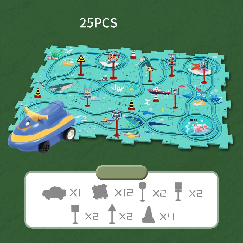 Whizzing Wheels™ Puzzle Track