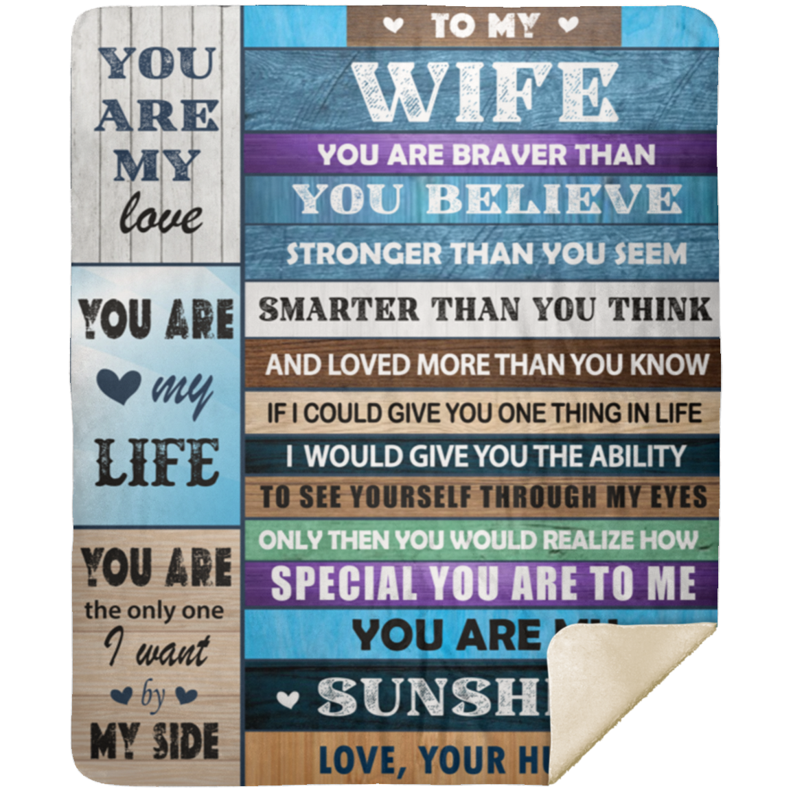 "To My Wife" Blanket from Husband