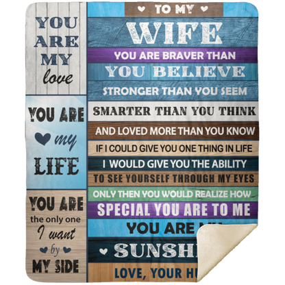 "To My Wife" Blanket from Husband