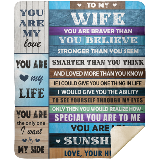 "To My Wife" Blanket from Husband