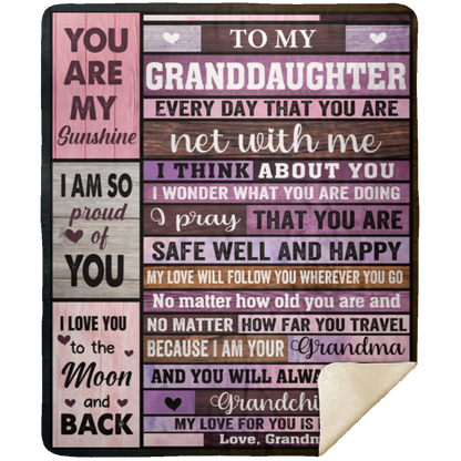 "To My Granddaughter" Blanket from Grandma