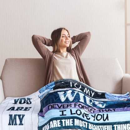 "To My Wife" Blanket from Husband