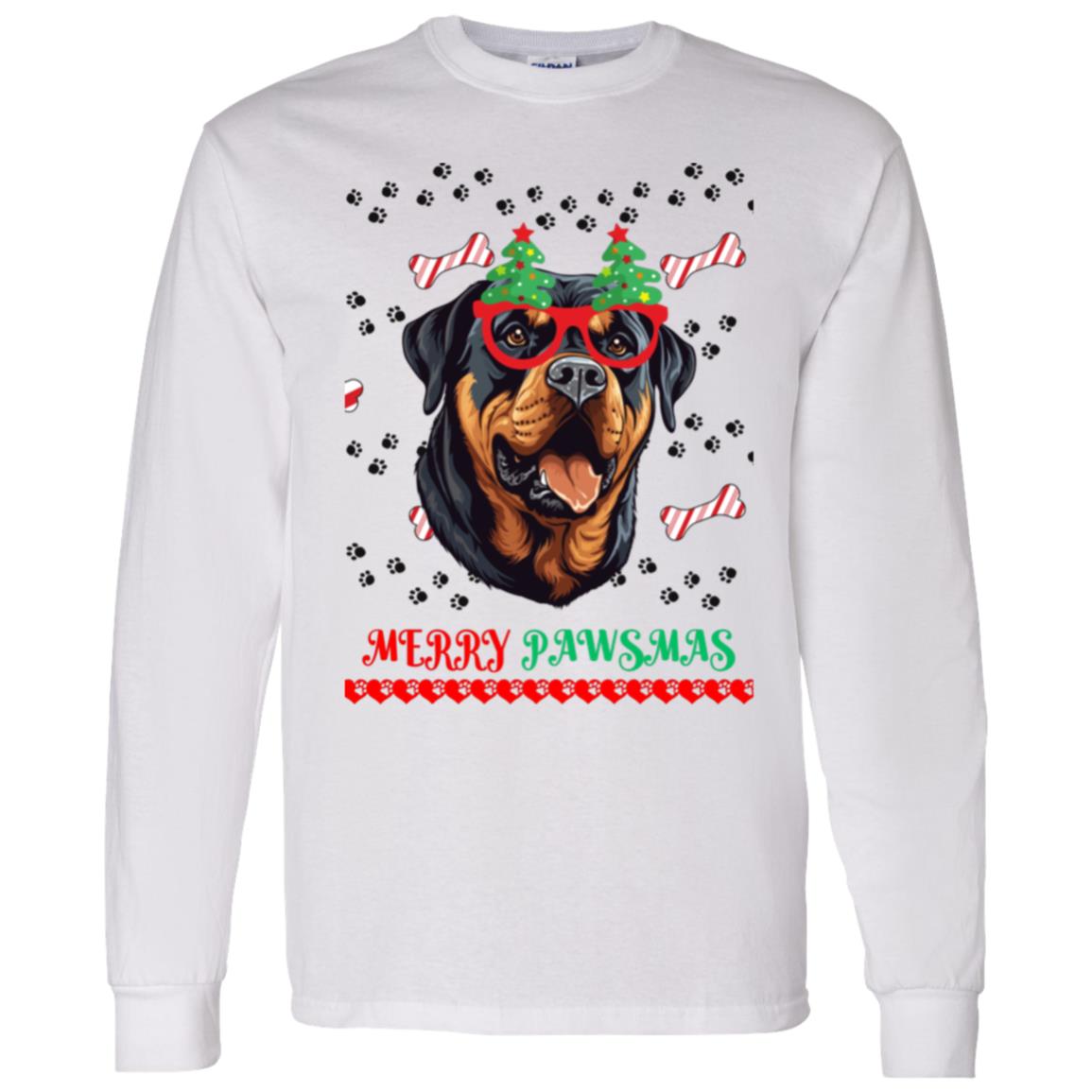 Merry Pawsmas Glasses | Long Sleeve