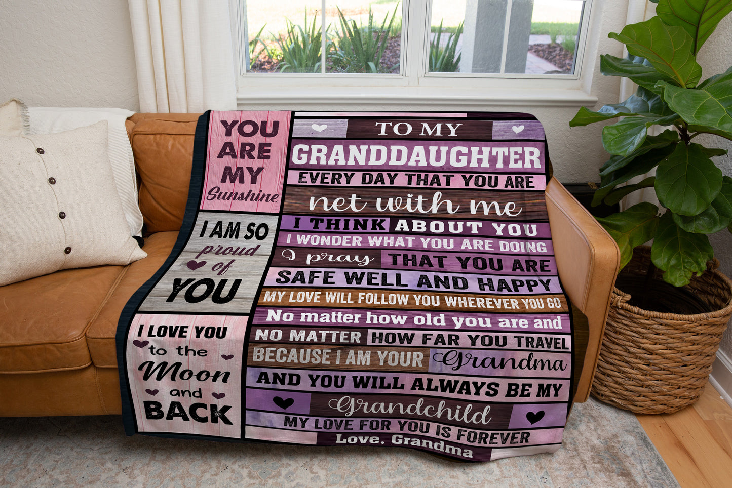 "To My Granddaughter" Blanket from Grandma