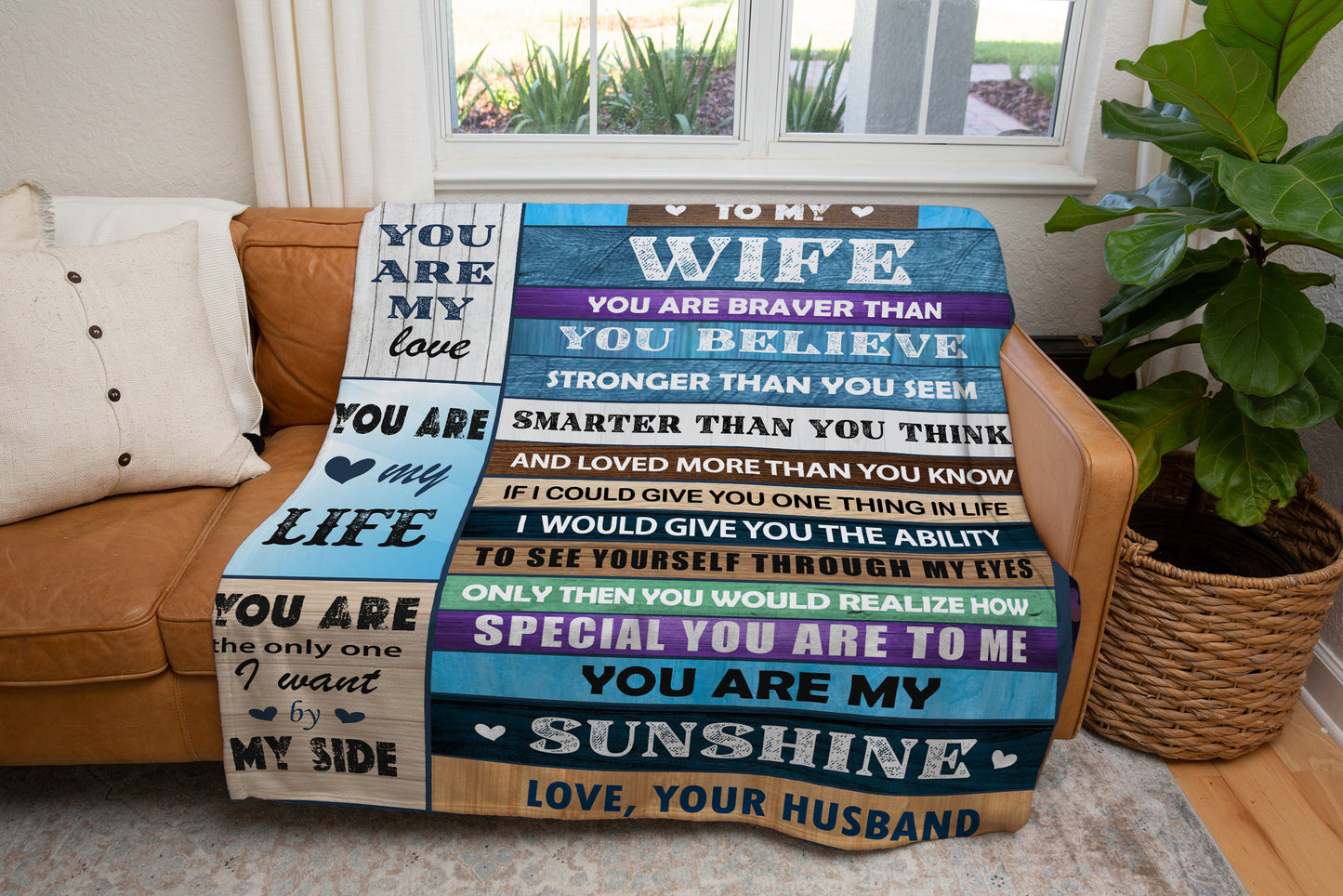 "To My Wife" Blanket from Husband