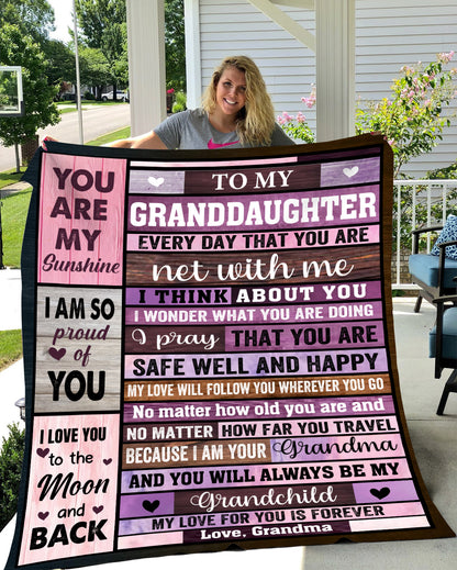 "To My Granddaughter" Blanket from Grandma