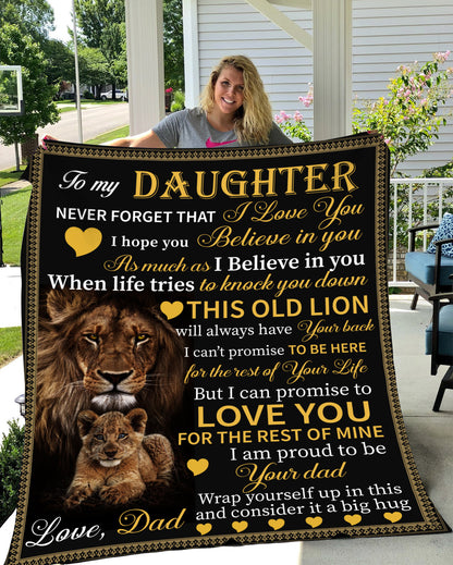 "To My Daughter" From Dad Blanket