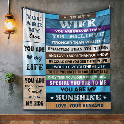 "To My Wife" Blanket from Husband