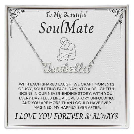 To My Beautiful SoulMate | Name Necklace