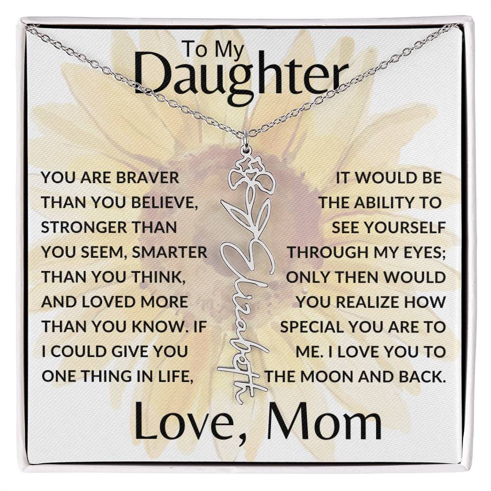 To My Daughter SF | Birth Month Flower Name Necklace (2.7.24)