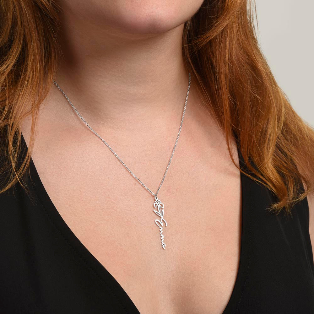To My Daughter SF | Birth Month Flower Name Necklace (2.7.24)