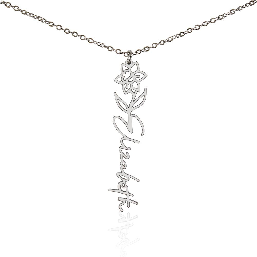 To My Daughter SF | Birth Month Flower Name Necklace (2.7.24)