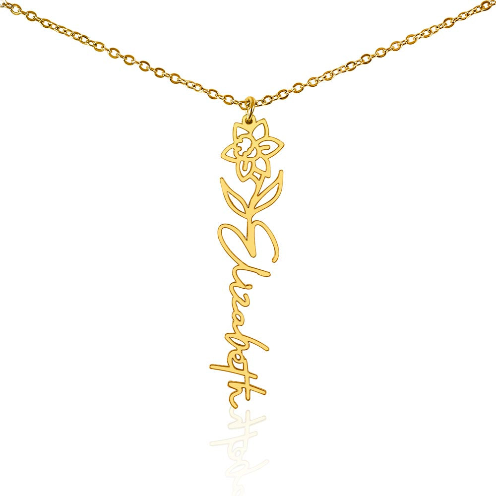 To My Daughter SF | Birth Month Flower Name Necklace (2.7.24)