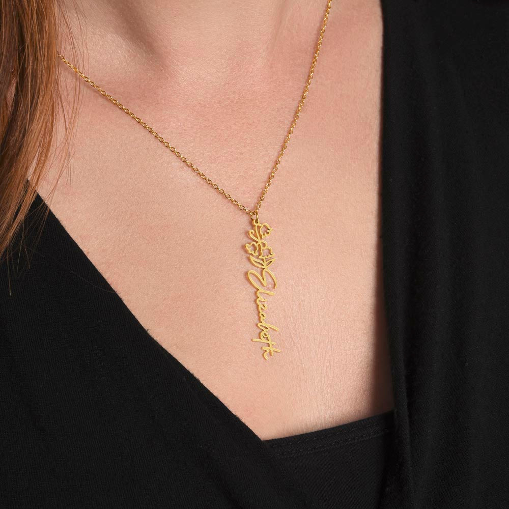 To My Daughter SF | Birth Month Flower Name Necklace (2.7.24)