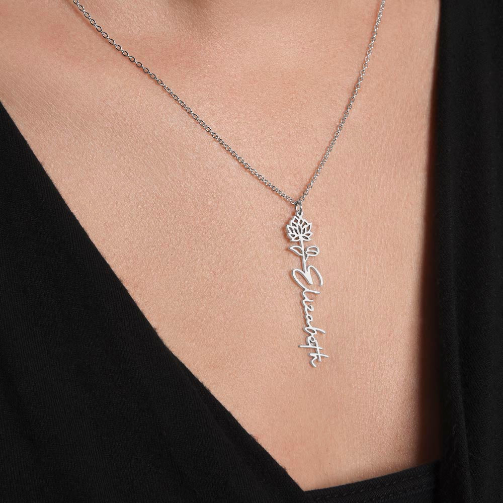 To My Daughter SF | Birth Month Flower Name Necklace (2.7.24)