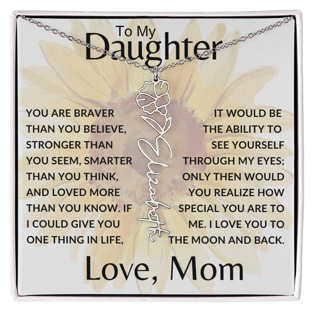 To My Daughter SF | Birth Month Flower Name Necklace (2.7.24)