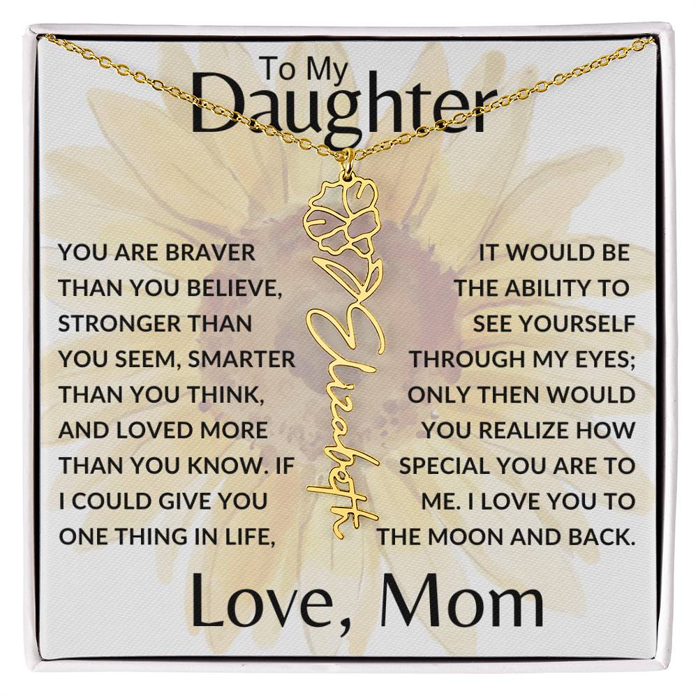 To My Daughter SF | Birth Month Flower Name Necklace (2.7.24)