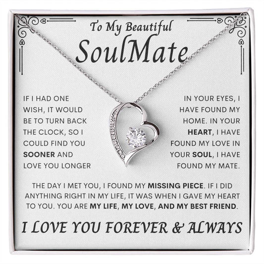 To My Beautiful SoulMate | Forever Love Necklace